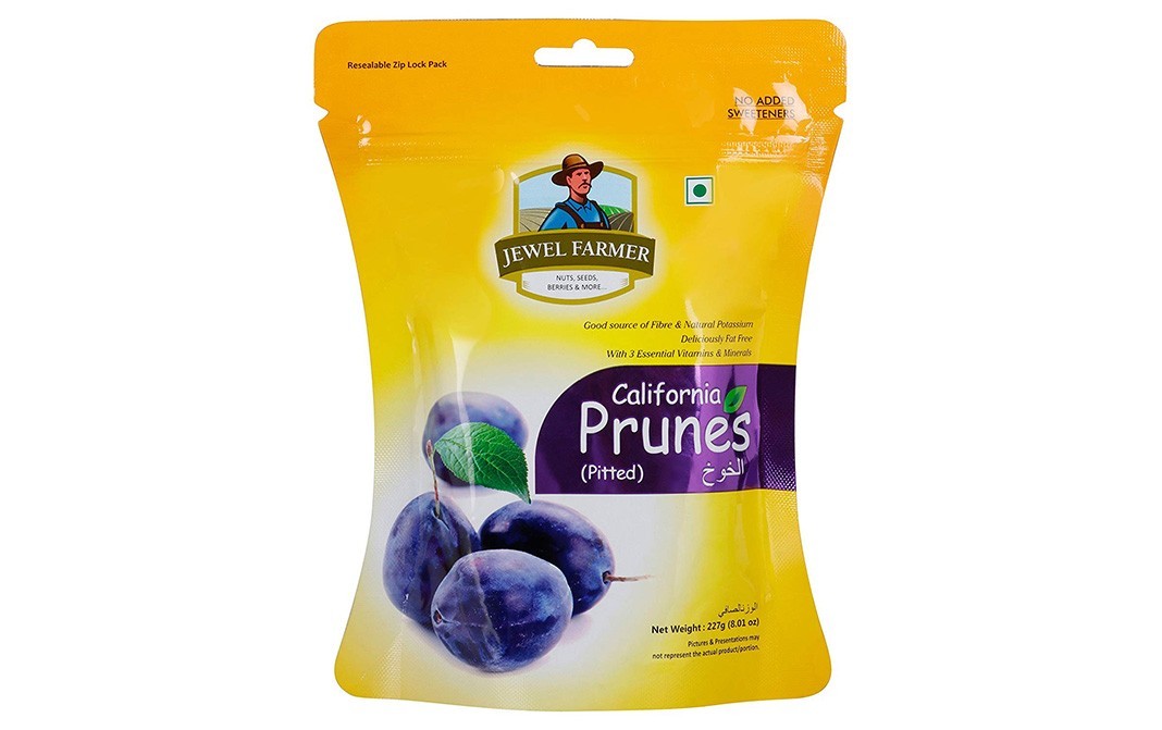 Jewel Farmer California Prunes (Pitted)   Pack  227 grams